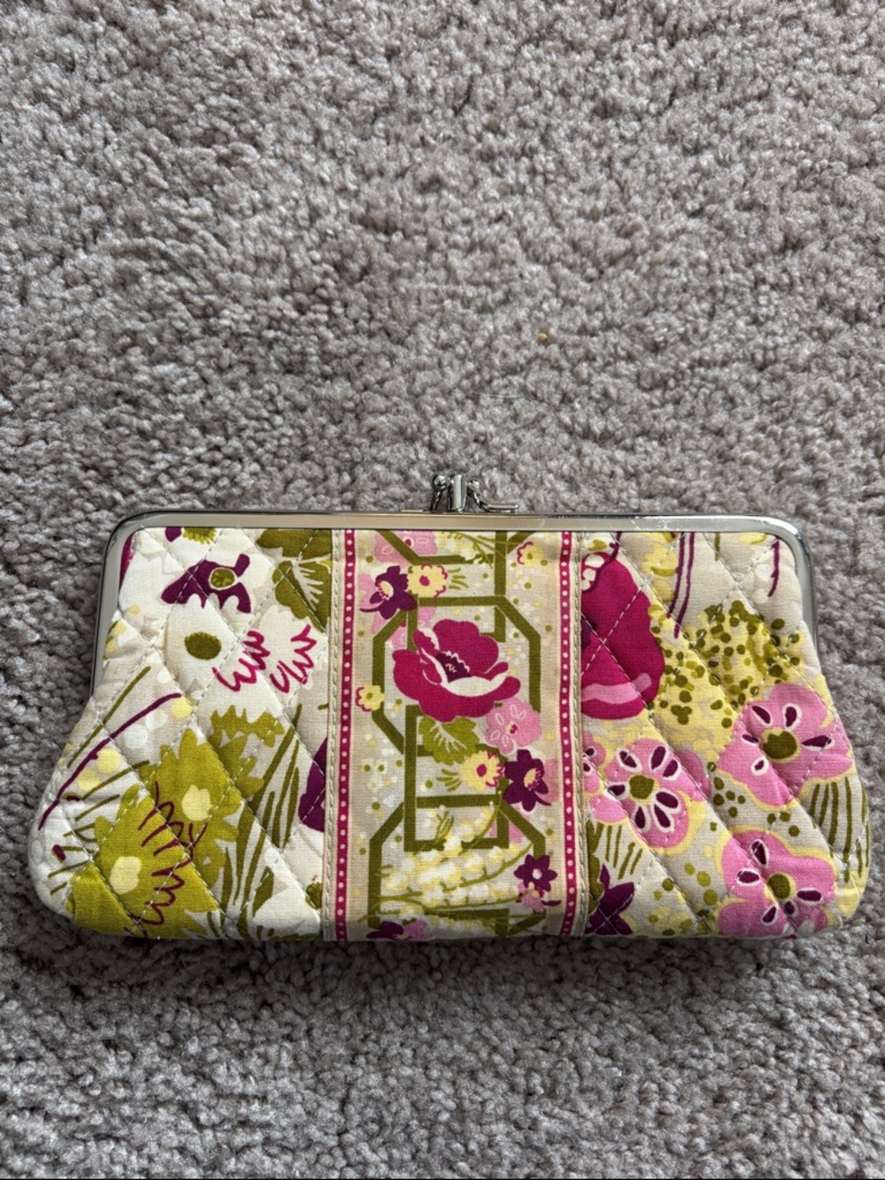 Vera Bradley Floral Quilted Clasp Clutch